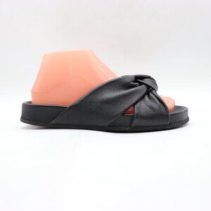 Jenni Kayne Black Leather Knot Sandals Women's Size EU 38 Casual Portugal